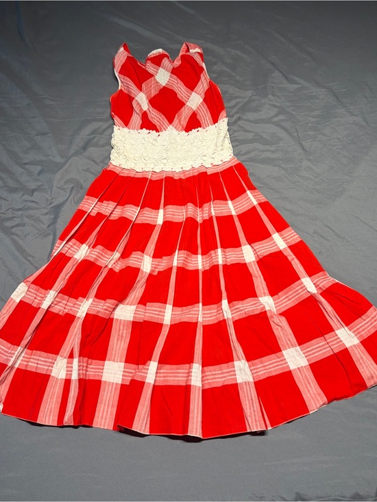 Vintage Dresses & Skirts - Vintage Jonathan Logan Dress Women’s Size 00/0 Red Plaid Midi Dress